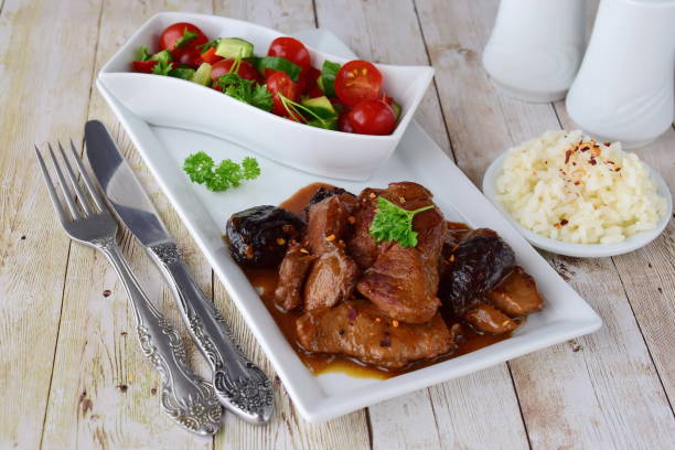 Pork with chestnuts and prunes